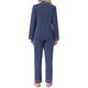 thumbnail image 3 of Conjunto de pijamas para mujeres INSPIRE CHIC de manga larga, con botones, cuello de muesca, ropa de casa y pantalones con cordón y bolsillos XL azul oscuro, 3 of 6