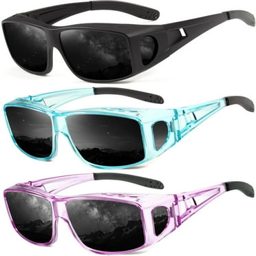KALIYADI Sunglasses Fit-Over-Glasses Polarized Sunglasses-Men: Wrap Around Sunglasses Womens with UV Protection for Driving