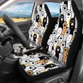 thumbnail image 3 of Xoenoiee Cat Dog Paws Print Car Seat Covers Full Set Auto Front and Back Seat Covers Universal Fit Most Cars SUVs Trucks Vans Comfortable Auto Seat Protection Full Set, 3 of 7