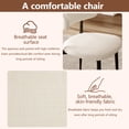 thumbnail image 5 of Leumius Dining Chairs Set of 2,Upholstered Dining Chairs with Curved Backrest, Modern Kitchen & Dining Room Chairs with Metal Leg for Dining Room, Restaurant,Black+Beige, 5 of 10