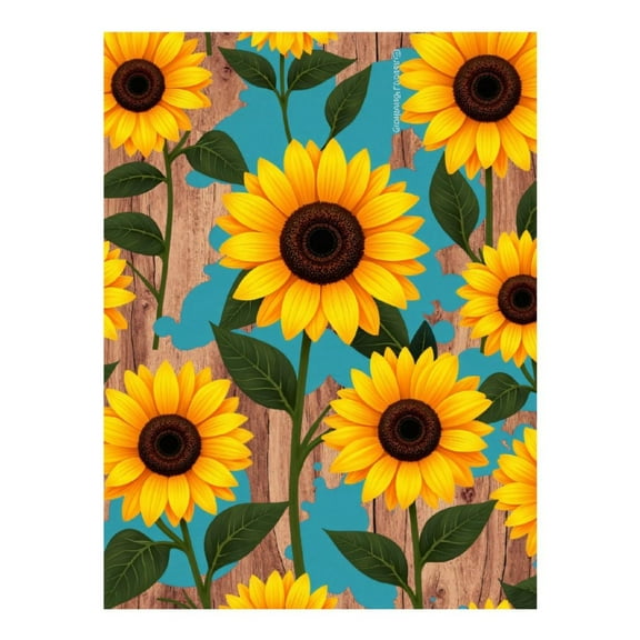Diamond Art Kit for Adults, Sunflower Rustic Pattern Diamond Painting for Adults Beginners, DIY Diamond Art Painting Kits, 5D Diamond Painting Crafts for Home Decor 12x16 Frameless