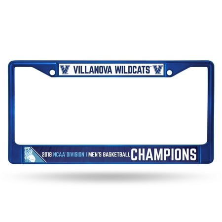 National Champions License Plate - Villanova Wildcats Official NCAA 2018 National Championship Blue License Plate Frame Chrome by Rico 386014