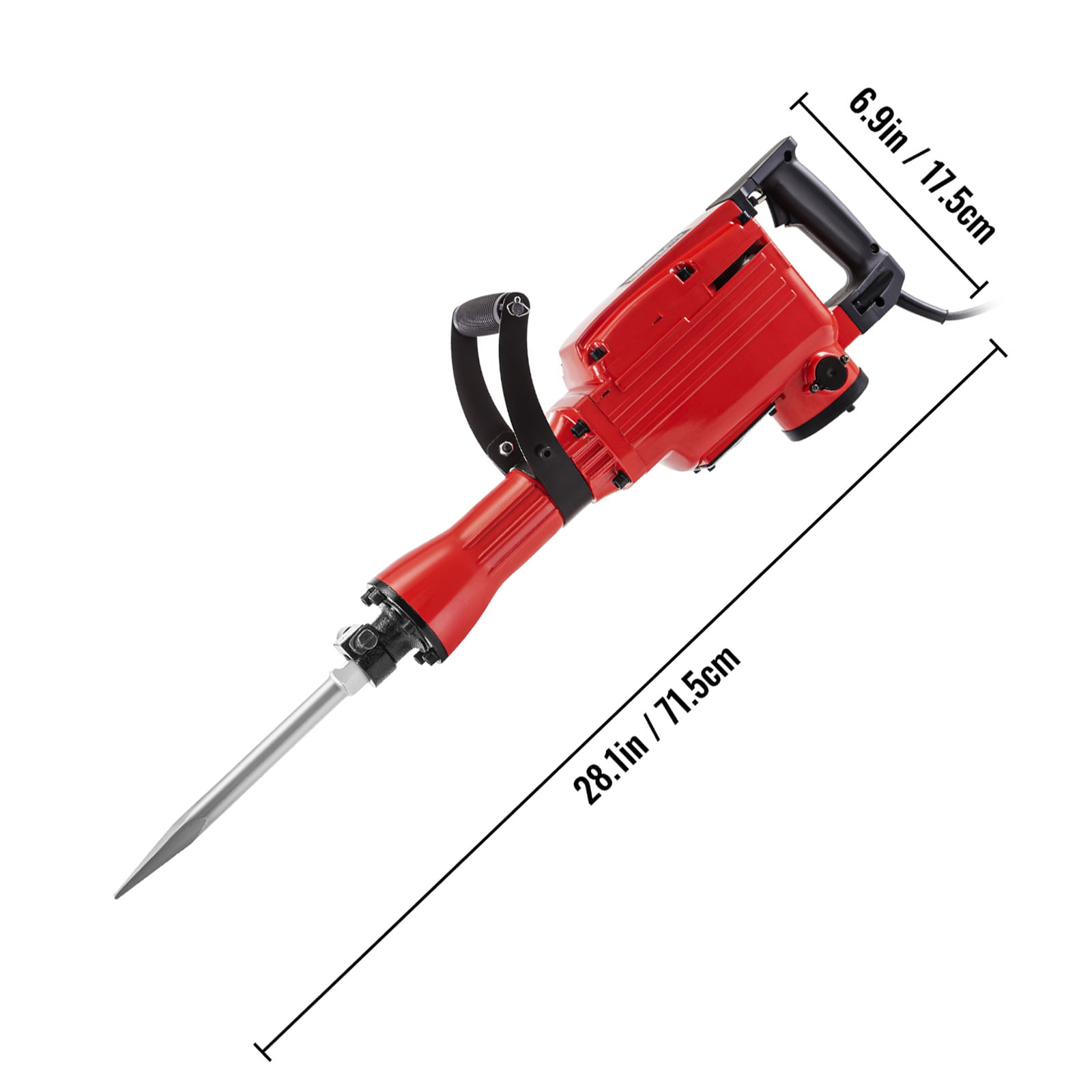 Demolition Hammer 1-1/2 In SDS Chisels Rotary Drill Jack Concrete Breaker Punch 