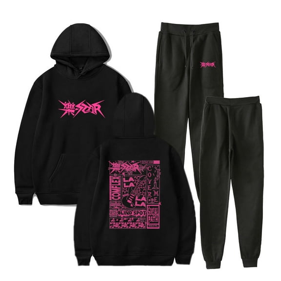 Stray Kids Hoodies Set Rock Star Album Merch For Men/Women Sweatshirt Pants Two Piece Set Cosplay Hooded Streetwear