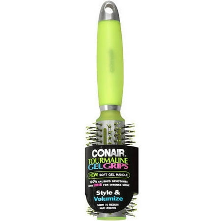 Hair Round Wash Brush - Conair Gel Grips Tourmaline-Ionic Round Hair Brush, 1.0 CT