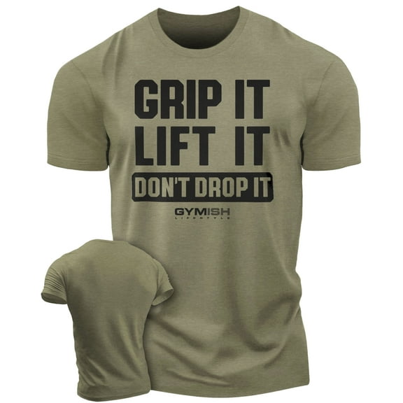 Gymish Grip It Workout T-Shirt for Men – Funny Gym Shirt, Mens Gym TShirt, Gym Clothes for Men, Men's Workout Shirt, Athletic Gym Wear