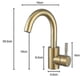 thumbnail image 2 of Bathroom Faucet 360 Swivel Basin Faucet High Spout Basin Mixer Tap Faucet For Bathroom Or Small Kitchen Brushed Gold, 2 of 5