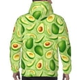 thumbnail image 7 of Xecao Green Avocado Pattern Men's Adult Pullover Hoodie,Hooded Sweatshirt-4X-Large, 7 of 7