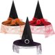 thumbnail image 1 of EeaseMX 3 piezas de sombrero de mago para fiesta de Halloween, sombrero de disfraz de bruja, sombreros de bruja para mujeres y niños, 1 of 8