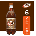 thumbnail image 3 of A&W Root Beer Soda Pop, 16.9 fl oz, 6 Pack Bottles, 3 of 6