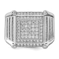 thumbnail image 5 of White Sterling Silver Ring Band with Stones Cubic Zirconia CZ, 5 of 5