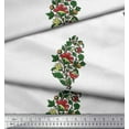 thumbnail image 3 of Soimoi Modal Satin Fabric Leaves & Floral Block Print Fabric by The Yard 42 Inch Wide, 3 of 3