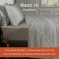 thumbnail image 2 of Loomsnest 4 Piece Full Size Bed Sheets Set, Cool & Crisp Percale, 100% Cotton Sheets, Deep Pockets, Light Gray, 2 of 9