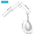 thumbnail image 2 of Unique Bargains 30Pcs Fishing Spinnerbait Wire with Blade, Large-sized Water-drop, Silver Tone, 2 of 5