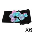 thumbnail image 1 of 6xPack De 7 Dados Poliédricos Set D4-D20 Juguetes De Fiesta Para Juegos De Mesa RPG Púrpura, 1 of 8