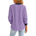 thumbnail image 3 of Stralyhd Jean Jacket Women Long Sleeve Fall Casual Denim Jacket Short Waffle Jean Coats Light Button Down Cardigan with Pockets Purple M, 3 of 5