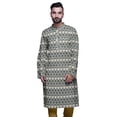 thumbnail image 1 of Atasi Kurta Imprimé pour Hommes Col Mandarin Popeline de Coton Kurta Chemise Décontractée, 1 of 7