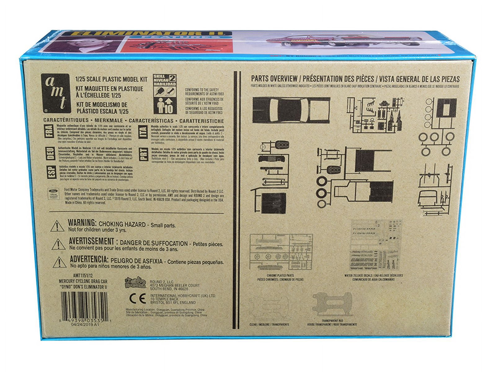 AMT 1151 1/25 1967 Dyno Don Mercury Cyclone Eliminator Ii Model Kit