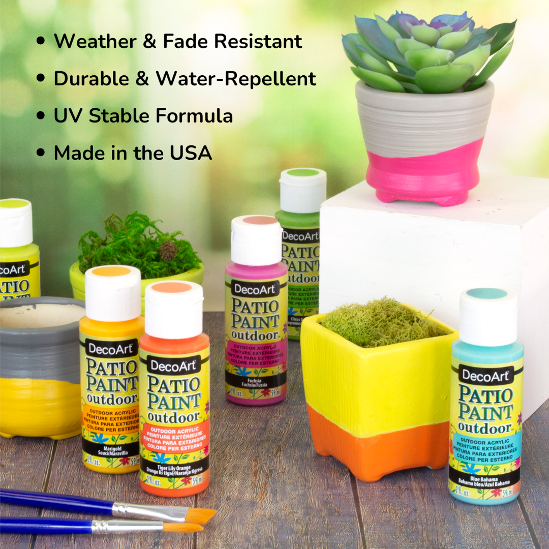 DecoArt Patio Paint Pastel Outdoor Paint Set - 24, 2 Oz Bottles