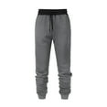 thumbnail image 3 of Men's Casual Business Trend Two Piece Set Color Blocked Baseball Jacket with Dark Gray Sweatpants Loose Fit Comfortable Outfit, 3 of 4
