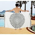 thumbnail image 2 of HAPPY BAY Men's Standard Swimsuits Sarong Pareo Beach Wrap One Size Snow, Mandala Summer Vacation Party, 2 of 5