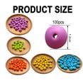 thumbnail image 2 of 100 cuentas de lentejas de silicona de 0.472 in para hacer llaveros, kit de clips para chupete, cuentas redondas de goma para dentición, collar, pulsera, cuentas, accesorios de joyería, 2 of 5