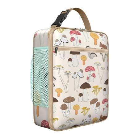 Whimsical Mushroom Fairy Tale Mushroom Insulated Lunch Bag Mushroom Boho Mushroom Vintage Mushroom Magical Forest Mushrooms Botanical Mushroom Woodland Mushroom Cottagecore Fungi Aesthetic Fungi Goth