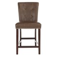 thumbnail image 2 of SAFAVIEH Taylor 26 in. H Modern Counter Stool with Ring, Brown, Set of 2, 2 of 7