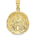 thumbnail image 3 of Solid 10k Yellow Gold Sand Dollar Pendant - 26mm, 3 of 6