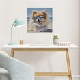 thumbnail image 2 of Olliix Beach Dogs Pomeranian Wood & Canvas Fabric Wall Art in Multi-Color, 2 of 8