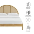 thumbnail image 4 of Platform Bed Frame, Queen, Oak Brown, Rattan, Wood, Hotel Bedroom, Modern Contemporary, HB38242, 4 of 10