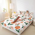 Catabedysis Vintage Alphabet V King Sheets,Flower Pattern Bedding For ...