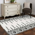 thumbnail image 3 of Area Rugs 2.7'x5', Black White Boho Carpet for Living Room Bedroom Dining Room, Vintage Ethnic Tribe Abstract Art Retro Throw Kitchen Rugs Non Slip Washable Rectangle Indoor Outdoor Rugs, 3 of 8