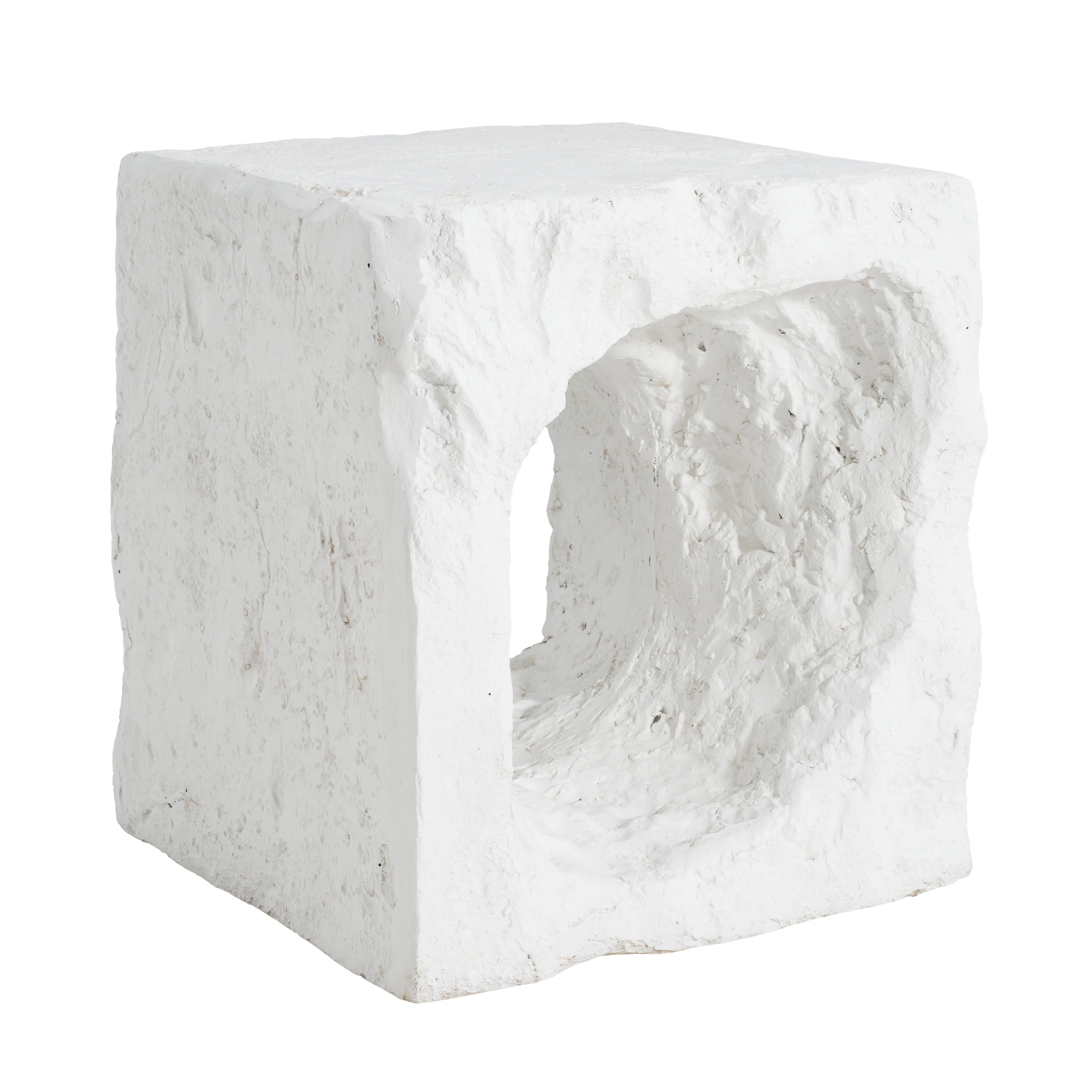 Minimalist Decorative Side Table for Garden Balcony Deck, White