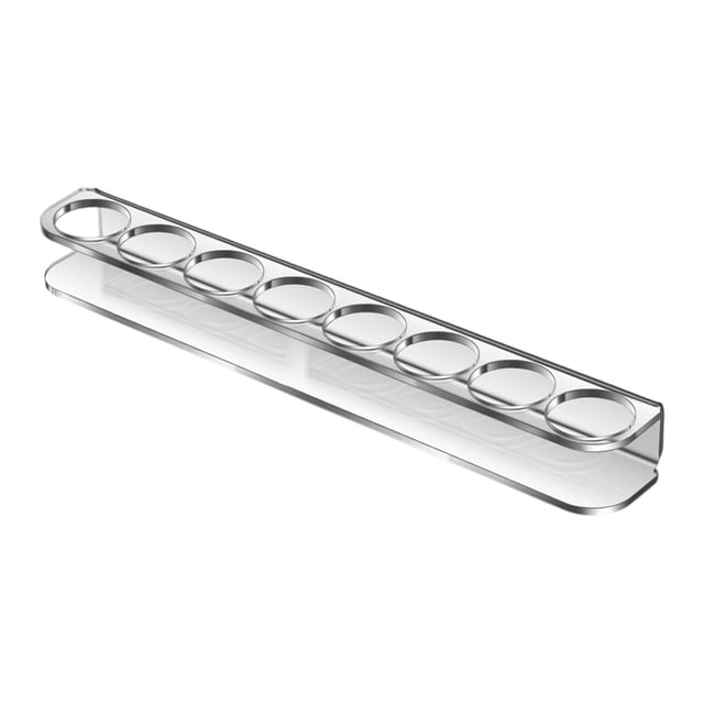 Soporte para viales para refrigerador, estante acrílico transparente para laboratorio, incluye hojas adhesivas, organizador de almacenamiento para