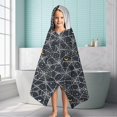 thumbnail image 6 of Spider Web Halloween Pattern Hooded Bath Towel，60"x35" for Ages 3 To 12 Kids, Quick Dry Lightweight Soft Microfiber Hood Beach Towel Cover Up for Kids, 6 of 7