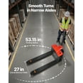 thumbnail image 4 of VEVOR Electric Pallet Jack, 4400 lbs Load Capacity, Lithium Battery Powered Pallet Jack Truck with 48L x 27W Inch Forks for Material Handling, Suitable for Warehouse, Supermarket, Manufacturing, 4 of 9