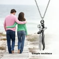 thumbnail image 4 of D-GROEE Couple Necklace Hop Embrace Couple Pendant Necklace Adjustable Length Him Her Hugging Pendant Necklace Anniversary Jewelry Valentine Day Gift Hug, 4 of 8