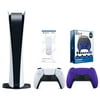 Sony Playstation 5 Digital Edition Console with Extra Purple Controller, Media Remote and Surge Pro Gamer Starter Pack 11-Piece Accessory Bundle