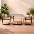 thumbnail image 4 of Ilios Innova | Juego de Comedor Exterior con Mesa y Sillas de Ratán Sintético, Estructura Metálica Resistente, Diseño Moderno para Jardín, Terraza o Patio, 4 of 9