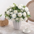 thumbnail image 4 of NANDIYNZHI Artificial Peony Silk Flower with Stems Real Look Vintage Peonies for Home Wedding Decoration, 4 of 8