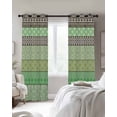 thumbnail image 2 of Sage Green Grey Boho Black Out Curtains 72 Inch Long, Light Blocking Drapes with Black Liner, Vintage Ethnic Tribe Abstract Art Thermal Blackout Curtains for Bedroom Living Room 52"x72" 2 Panels, 2 of 8