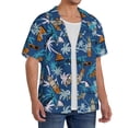thumbnail image 4 of Haiem Hawaiian Style Men's Casual Shirts Short Sleeve Button Down Shirts Fashion Textured Summer Beach Shirt-Large, 4 of 7