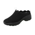 thumbnail image 4 of Oyedens Slip on Athletic Mules Shoes for Women Comfortable Breathable Mesh Wedge Work Walking Shoes, 4 of 5