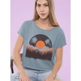 thumbnail image 3 of Record Mountains Graphic Tee Crop Tee Women's, 3 of 4