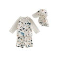 thumbnail image 1 of Baby Toddler Boy Rashguard Set Marine Life Printed Tops Shorts, Hat, 1 of 7
