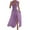 Purple, variant on IROINNID A-Line Dress For Women Ladies Fashion Solid Color Cross Split Long Sleeve Gown Dress V-Neck Ankle-Length Dress