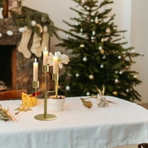 Fmbmuo 3-Arm Metal Candle Holder Candelabra Metal Modern Dinner Party，Home/Room Decor