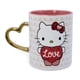 thumbnail image 1 of Taza de cerámica Sanrio Hello Kitty Love con asa en forma de corazón, 1 of 7