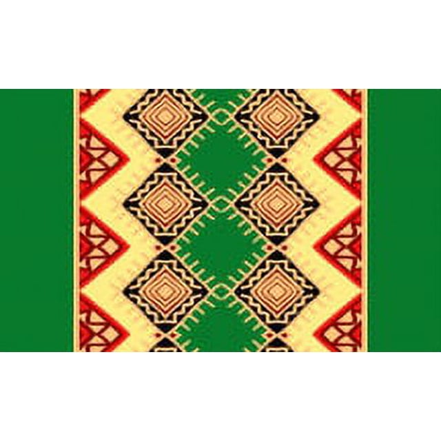 IBA Indianbeautifulart Green Aztec Geometric Printed Ribbon Trim 9 Yards Velvet Fabric Laces For Crafts Sewing Accessories 2 Inches